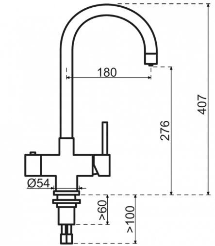 selsiuz-kraan-rvs-inox-rond-single-boiler-tekening