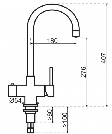 selsiuz-kraan-gold-goud-rond-single-boiler-tekening