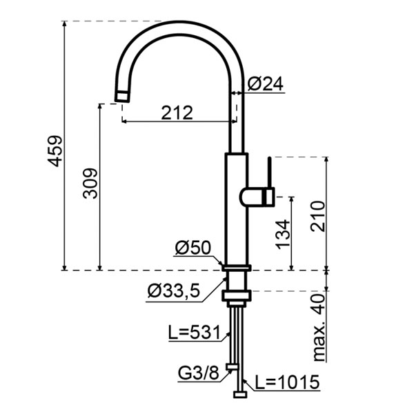 selsiuz-gessi-3-in-1-kraan-rvs-titanium-single-boiler-tekening