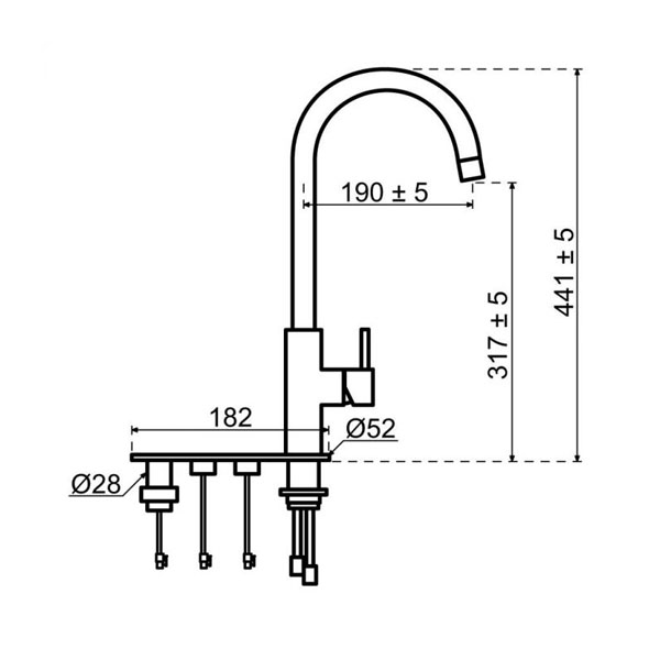 Selsiuz Unlimited 5 1 kokend water kraan Haaks Copper Koper