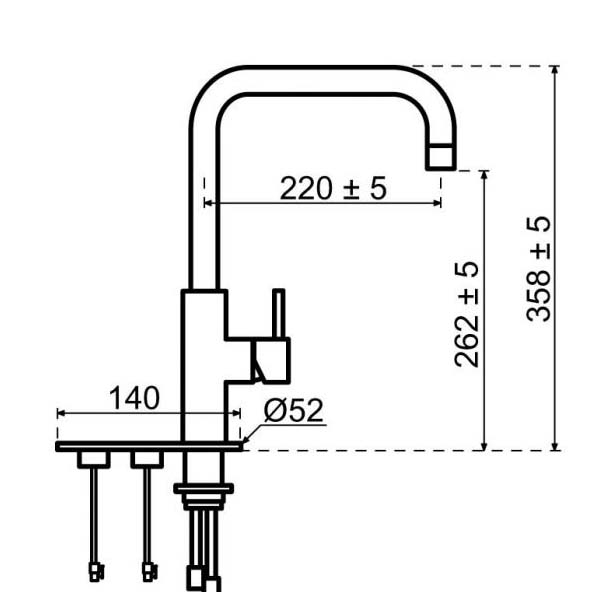 selsiuz-cool-4-in-1-kraan-haaks-copper-koper-met-cooler-tekening