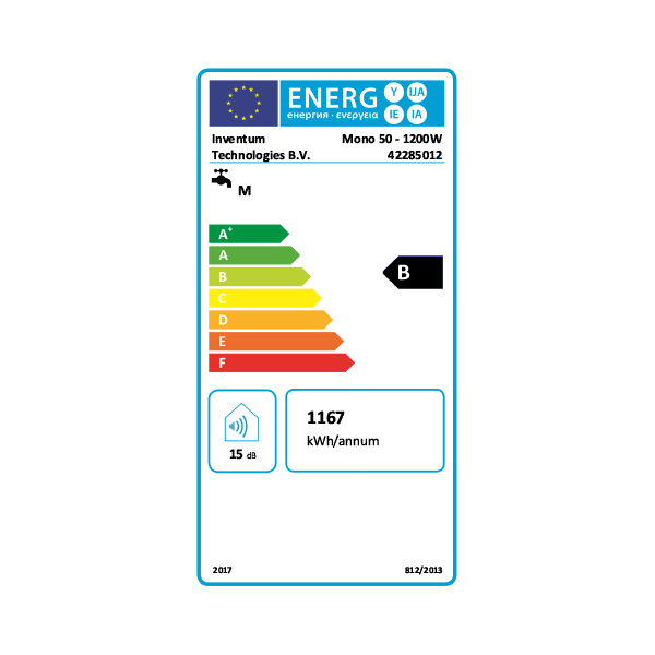 inventum-smart-boiler-50-liter-ecolectric-mono-1200W-energielabel