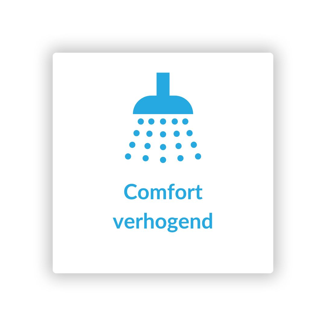 Comfortsaver verhoogd het comfort van het douchen