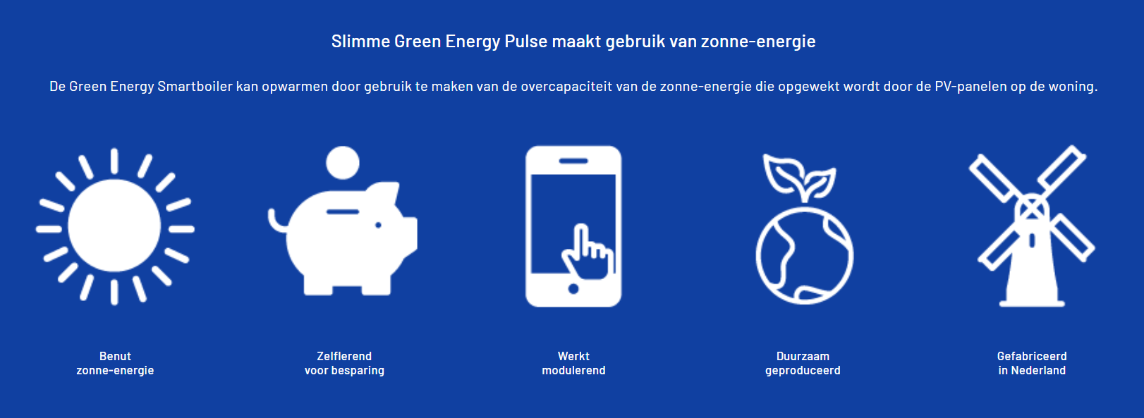 Green Energy Pulse boiler zonne-energie