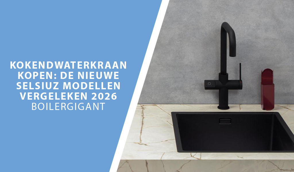Zwarte kokend water kraan van Selsiuz in de keuken