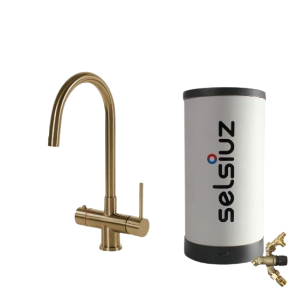 Selsiuz kokend water kraan goud