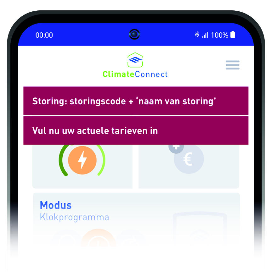 Storingmeldingen Climate Connect-app Itho Daalderop